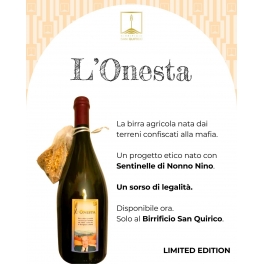Birra "L'Onesta" da Orzo confiscato alla mafia